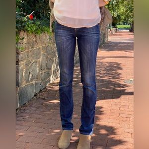 United Colors of Benetton straight cut dark/faded wash jeans